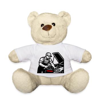 Mécanicien automobile - Nounours - blanc - Devant