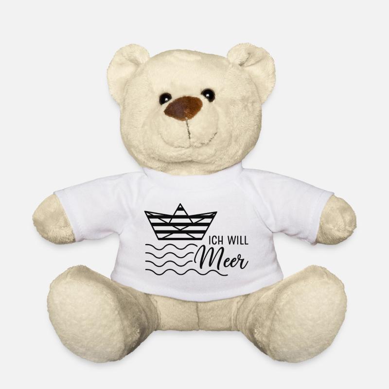 Maritime joie de vivre design - Teddy Bear - white