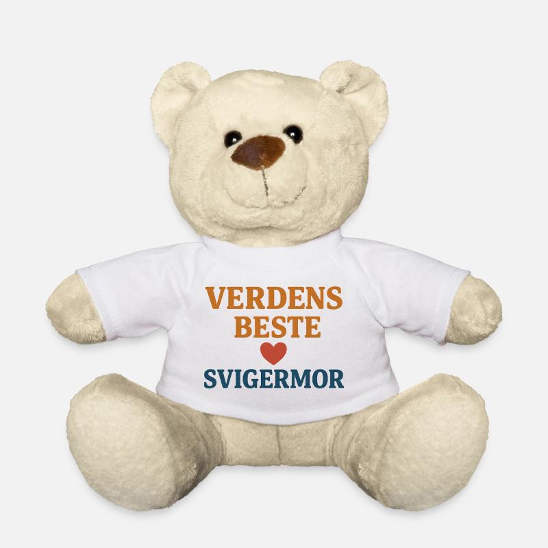 Verdens Beste Svigermor T-skjorte - Teddybjørn - hvid