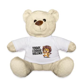 Chaton avec la devise de la sauvagerie - Nounours - blanc - Devant