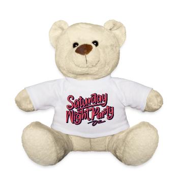 Saturday Night Party Typografie - Teddy - Weiß - Vorne