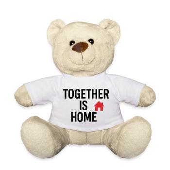 Warme Familie zusammen Hausgrafik - Teddy - Weiß - Vorne