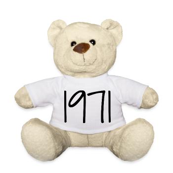 1971 Anniversary 1971 Legends Were Born in 1971 - Teddy Bear - white - Front