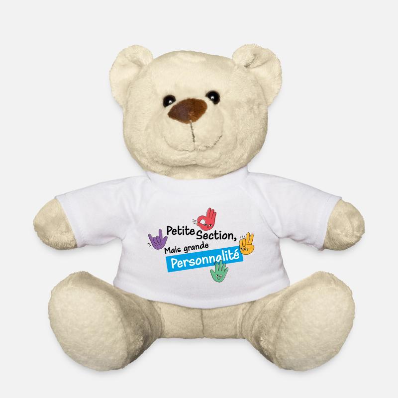 Petite section mais grande personnalité "Bleu" - Nounours - blanc