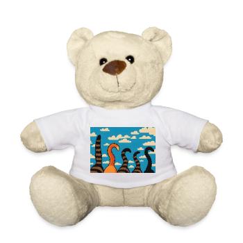 Cute Cat Tails Against Cloudy Sky - Teddy Bear - white - Front