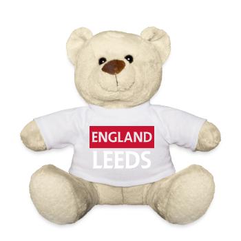 England Leeds Football Emblem - Teddy Bear - white - Front