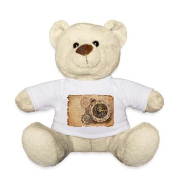 Steampunk clockwork - Teddy Bear - white - Front