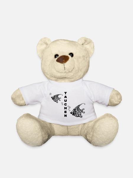 Plongée – Tribal Fish Design - Nounours - blanc