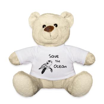 Schilkröte - Save the Ocean - Teddy - Weiß - Vorne