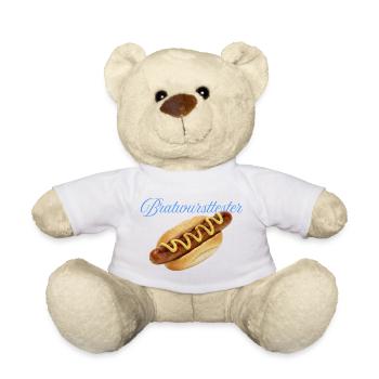 Deftiger Hotdog mit Senf - Teddy - Weiß - Vorne