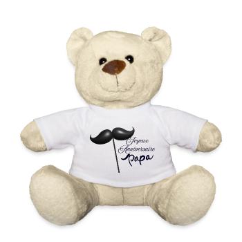Happy birthday dad - Teddy Bear - white - Front