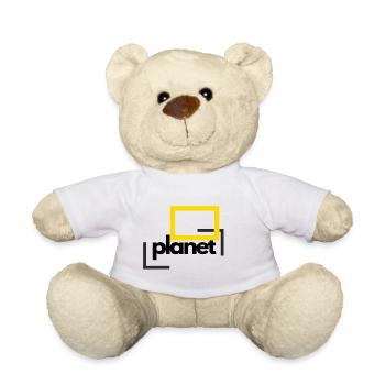Abstract Geometric Minimalism - Teddy Bear - white - Front
