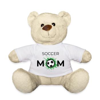 Un design de football dynamique pour les mamans de football - Nounours - blanc - Devant