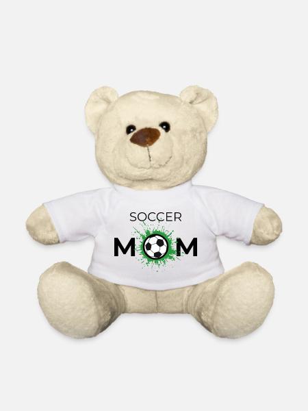 Lebhaftes Fußball-Design für Soccer-Moms - Teddy - Weiß