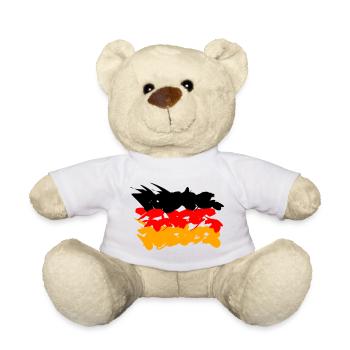 Deutschland Flagge Graffiti Design - Teddy - Weiß - Vorne