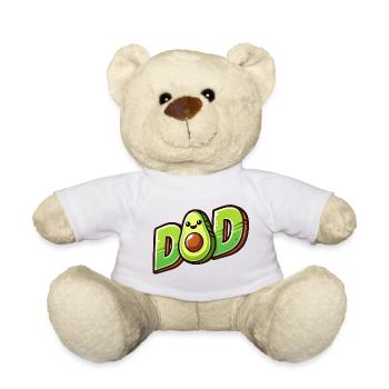 Avocado Dad, Father Loves Avocados  - Teddy Bear - white - Front