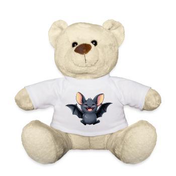 chauve-souris, animal nocturne à Halloween - Nounours - blanc - Devant