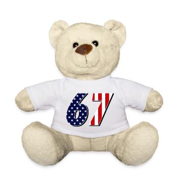 Soixante-sept, 67, 6, 7 - Nounours - blanc - Devant