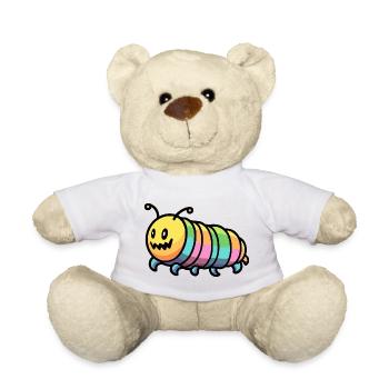 Worm Halloween Zombie - Teddy Bear - white - Front