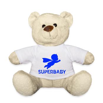 Superbaby Flying Enfant Silhouette - Nounours - blanc - Devant