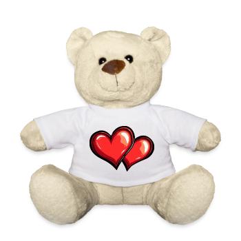 Herzen Liebe Symbol - Teddy - Weiß - Vorne