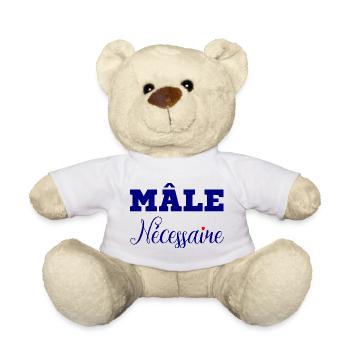 MÄNNLICH NOTWENDIG! - Teddy - Weiß - Vorne