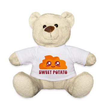 Patate douce dessin animé mignon - Nounours - blanc - Devant