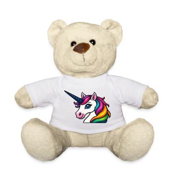 Strahlendes Regenbogen-Einhorn - Teddy - Weiß - Vorne