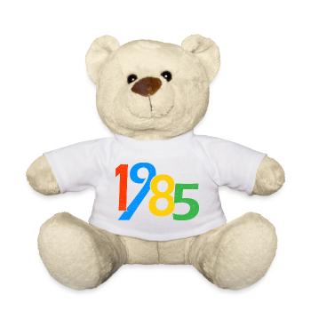 40th Birthday Vintage 1985 40 Years Old Gifts - Teddy Bear - white - Front