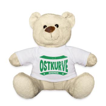 Bremen Stadium Ostkurve Hoodie, Green-White FOREVER - Teddy Bear - white - Front