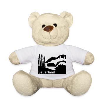 Sauerland silhouette paysage panneau routier - Nounours - blanc - Devant