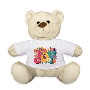 T-shirt Floral Joy pour le printemps et l’été - Nounours - blanc - Devant