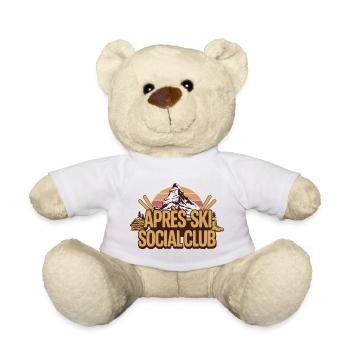 Après-Ski Social Club Vintage Skifahren Design - Teddy - Weiß - Vorne