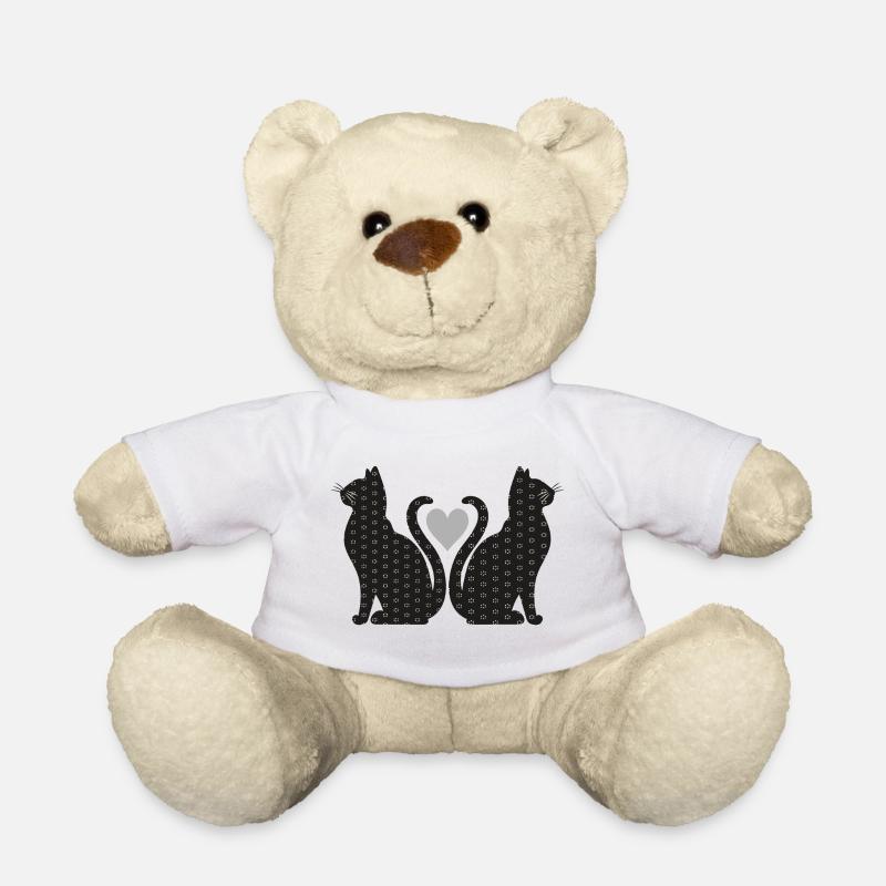 Paire de chats - Nounours - blanc