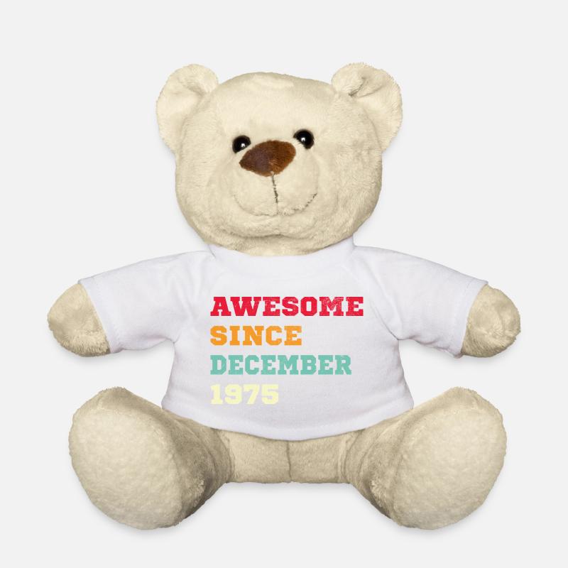 1975 Dezember Vintage Geburtstagsgeschenk - Teddy - Weiß
