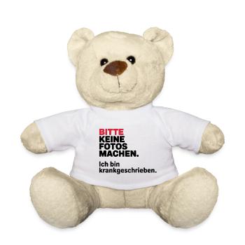 Please do not take photos, I am on sick leave - Teddy Bear - white - Front
