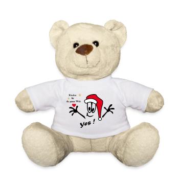 Santa Claus with a heart - Teddy Bear - white - Front