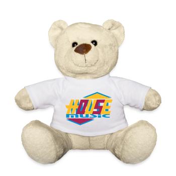 Stylisches House-Music Typografie Design - Teddy - Weiß - Vorne