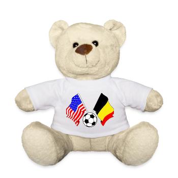 Football Belgique vs États-Unis - Nounours - blanc - Devant