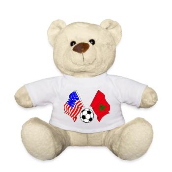 Fußball Marokko gegen USA - Teddy - Weiß - Vorne