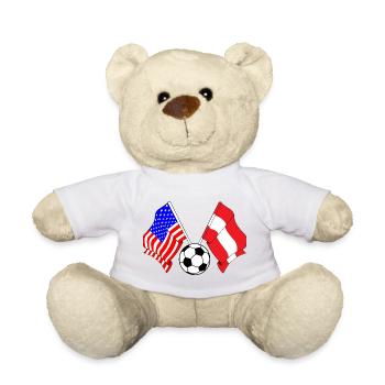 Fußball Austria gegen USA - Teddy - Weiß - Vorne