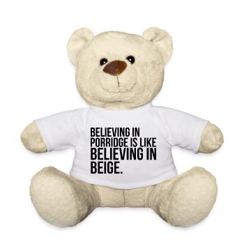 GIUDAN Porridge Hater - like believing in Beige - Teddy Bear - white - Front