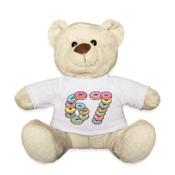 Pastel Donut Stack 67 Muster - Teddy - Weiß - Vorne
