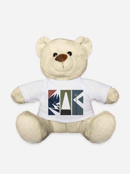 Piece Of Japan - Modern Japanese Art - Teddy Bear - white