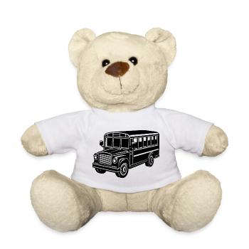School bus - Teddy Bear - white - Front