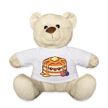 Kawaii Syrup Pancake with Berry - Teddy Bear - white - Front