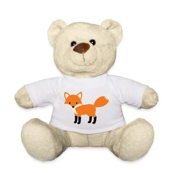 Süßer schlauer Fuchs minimalistischen Stil - Teddy - Weiß - Vorne