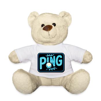 Ping Pong - Tennis de Table - Nounours - blanc - Devant