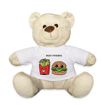 Meilleurs amis : Burger & Fries Duo - Nounours - blanc - Devant