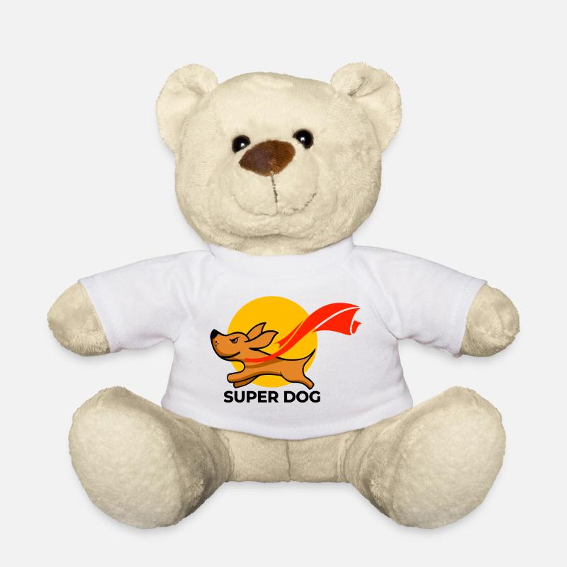 Sunlit Sprinting Boar - Teddy Bear - white